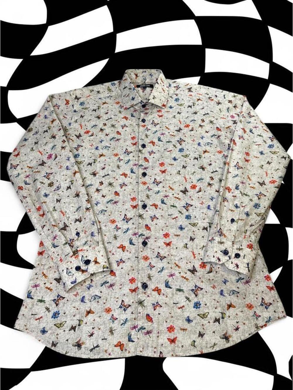 Jared Lang butterfly button up shirt